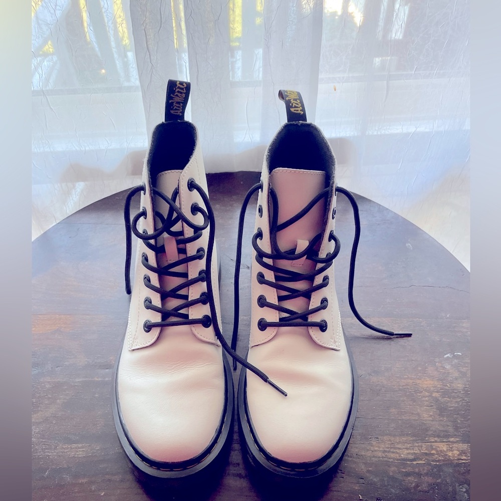 White doc marten boots